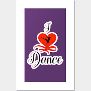 I Love Dance heart Posters and Art